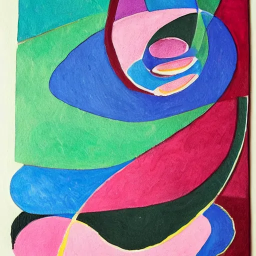 Prompt: a woman inside her fingerprint calling out her identity to the world, abstract art in the style of georgia o keefe and cubism,