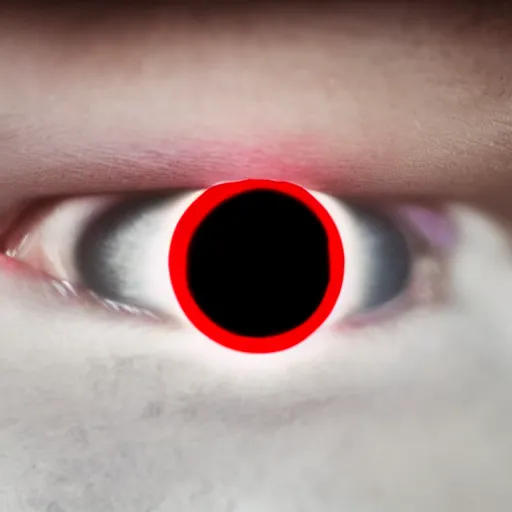 Image similar to a man with red glowing eyes