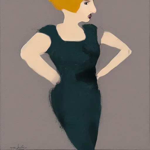 Image similar to hedgehog lady in the style of michael carson