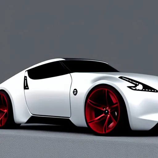Image similar to a supercar design loosely based on the nissan 3 7 0 z, concept car, by ash thorp
