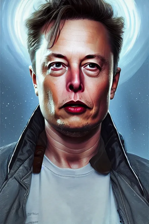 Image similar to elon musk as marty mcfly, realistic portrait, symmetrical, highly detailed, digital painting, artstation, concept art, smooth, sharp focus, illustration, cinematic lighting, art by artgerm and greg rutkowski and alphonse mucha