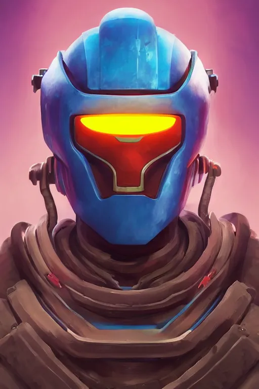 Image similar to epic mask helmet robot ninja portrait stylized as fornite style game design fanart by concept artist gervasio canda, behance hd by jesper ejsing, by rhads, makoto shinkai and lois van baarle, ilya kuvshinov, rossdraws global illumination radiating a glowing aura global illumination ray tracing hdr render in unreal engine 5