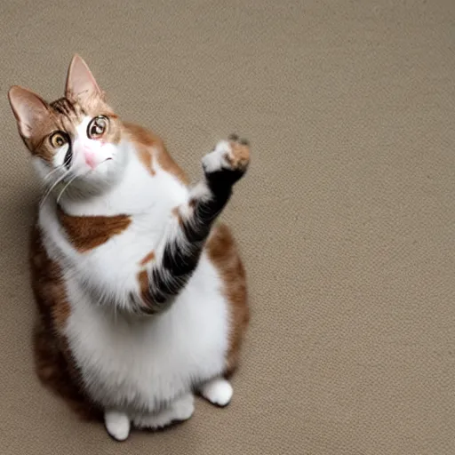Prompt: Cat waving.