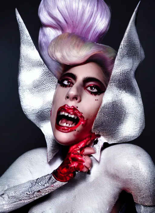 Image similar to lady gaga by nick knight, born this way, born this way album, red weapon 8 k s 3 5, cooke anamorphic / i lenses, highly detailed, cinematic lighting