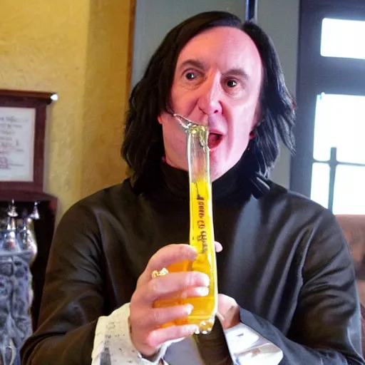 Snape drinking from a beer bong Stable Diffusion OpenArt