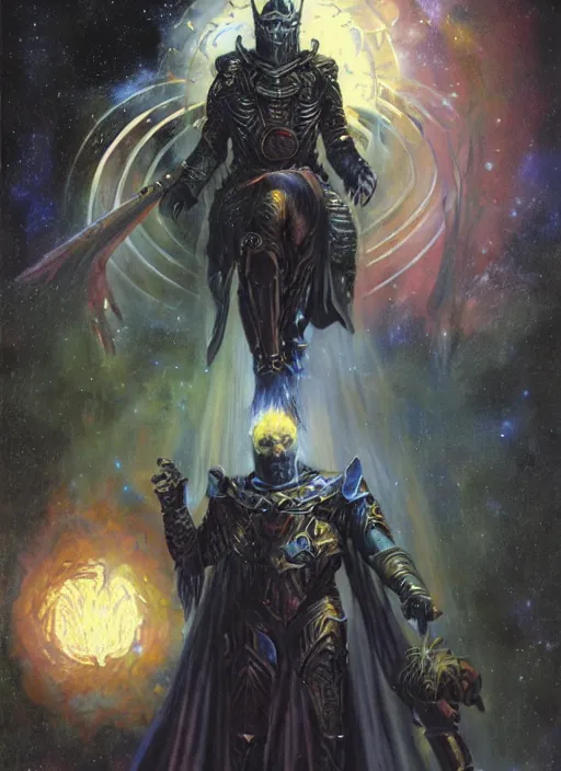 Prompt: dark cosmic king by wayne berlowe