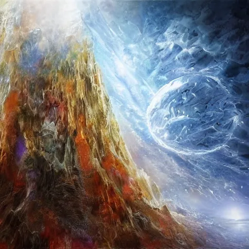 Image similar to journey to the center of the earth, artstation hall of fame gallery, editors choice, # 1 digital painting of all time, most beautiful image ever created, emotionally evocative, greatest art ever made, lifetime achievement magnum opus masterpiece, the most amazing breathtaking image with the deepest message ever painted, a thing of beauty beyond imagination or words