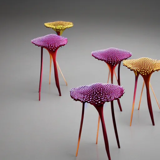 Image similar to the dragonfruit stool by tadao ando