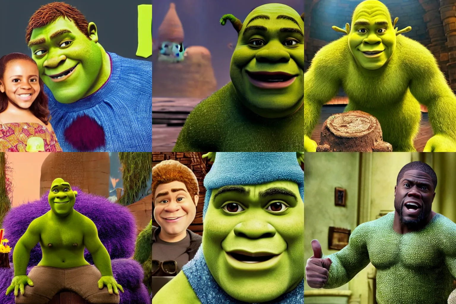 Prompt: Kevin Hart as Shrek