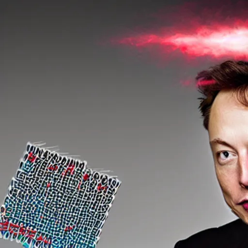 Image similar to photo of elon musk playing 4 d chess, 4 k