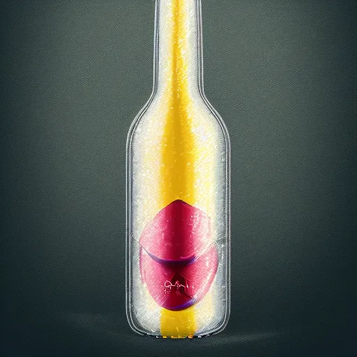 Prompt: abstract packaging, glass bottle, packaging design, label, behance, packaging of the world