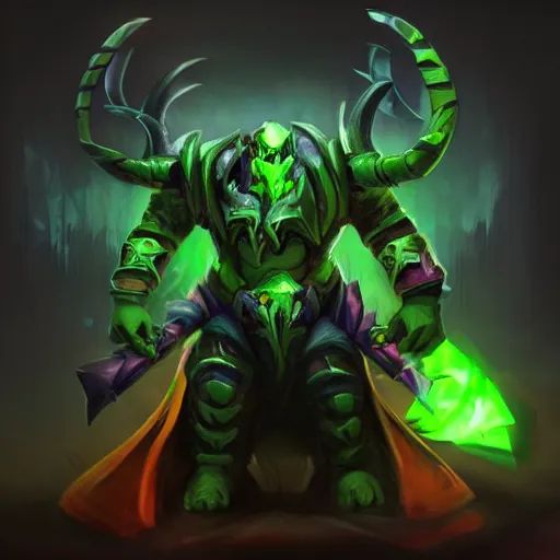 Image similar to the Underlord from DOTA2, concept art, artwork, Underlord dota2