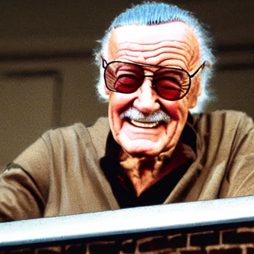 Image similar to cameo of stan lee and he is actually spiderman