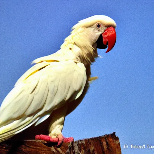 Image similar to albino macaw parrot