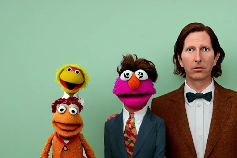 Image similar to a muppet by Wes Anderson