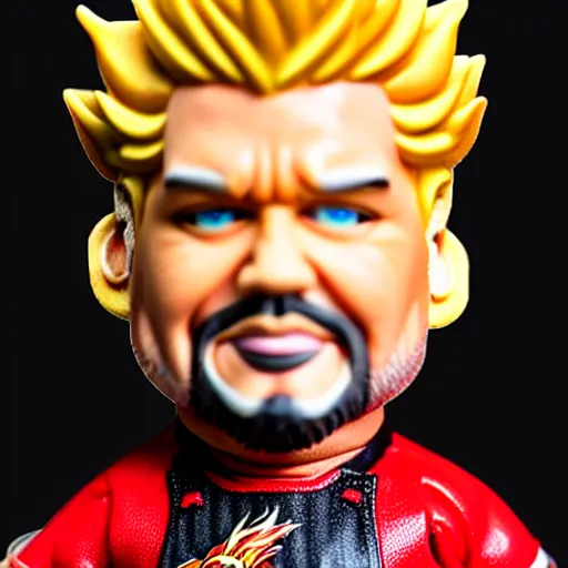 Image similar to Guy Fieri action figure, product photo, detailed, 4k