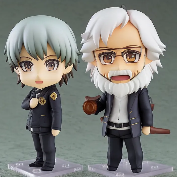 Prompt: An anime Nendoroid of Karl Marx, figurine, detailed product photo