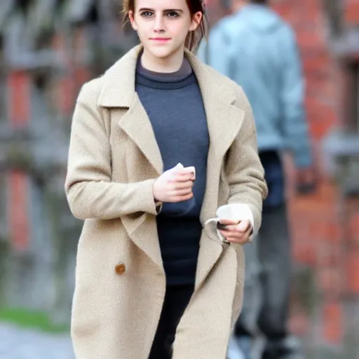 Image similar to emma watson walking in bruges