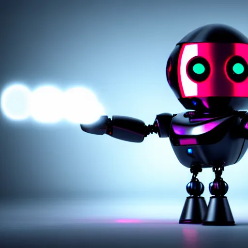 Image similar to a cute little robot. super realistic 8 k render of a dark hooded powerful elegant, cinematic composition