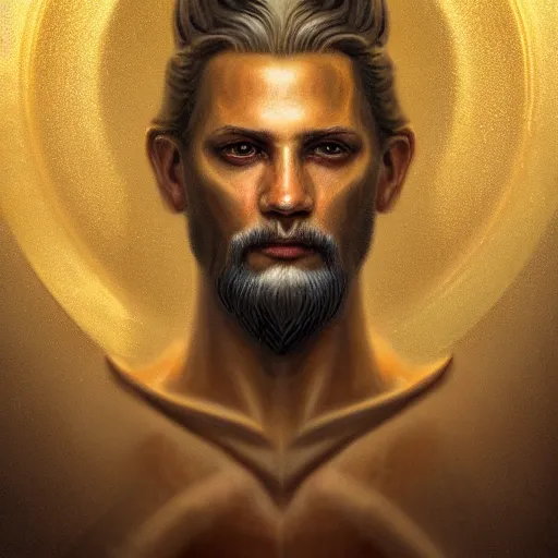 Image similar to majestic gracious regal deity zeus portrait, ancient greece, atmospheric lighting, painted, intricate, volumetric lighting, beautiful, rich deep colours masterpiece, golden hour, sharp focus, ultra detailed, by leesha hannigan, ross tran, thierry doizon, kai carpenter, ignacio fernandez rios