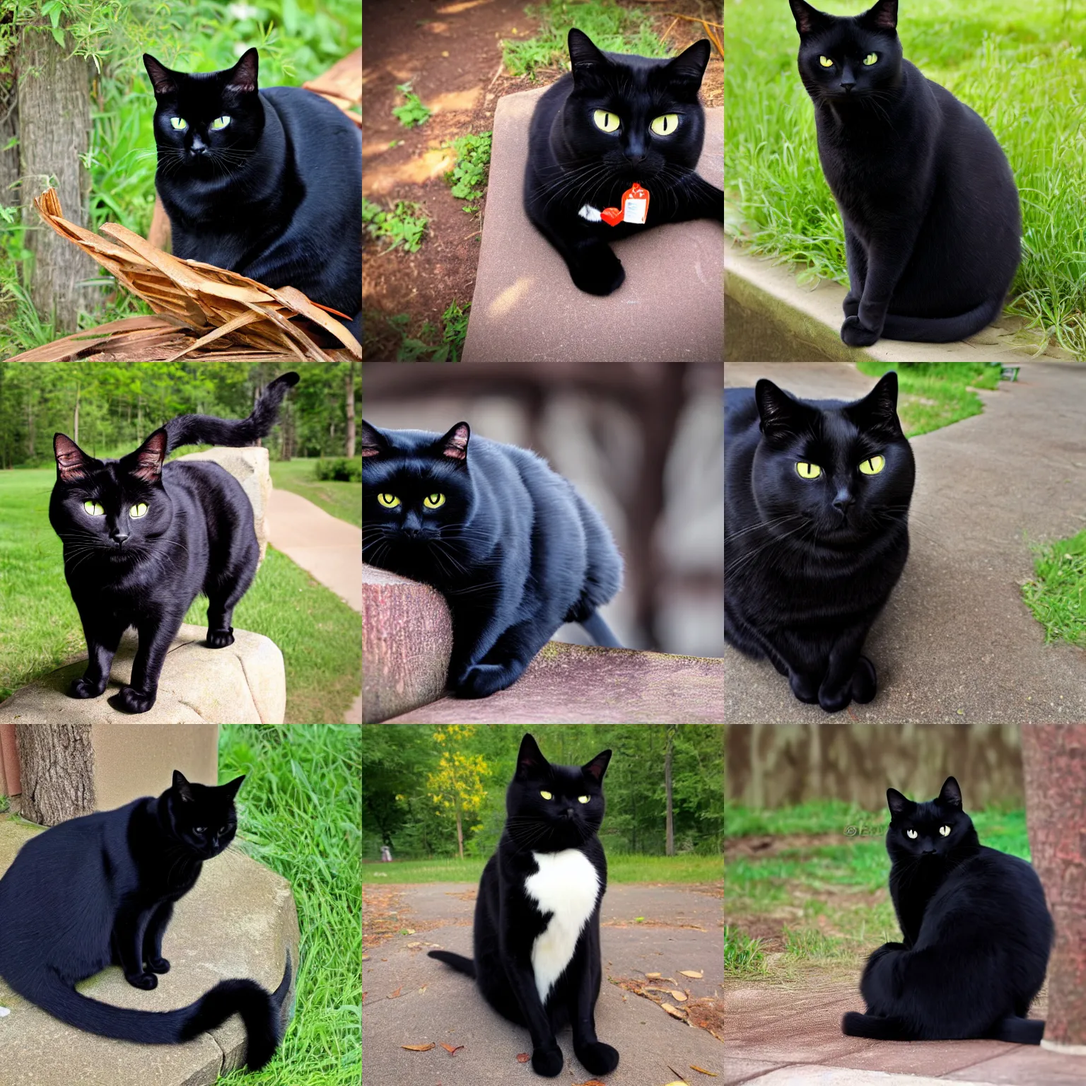 Prompt: fat black cat in Minnesota