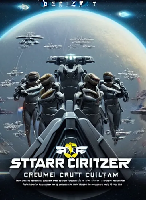 Image similar to star citizen game cult recruitment poster