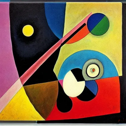 Prompt: vintage record, painting by Vassily Kandinsky