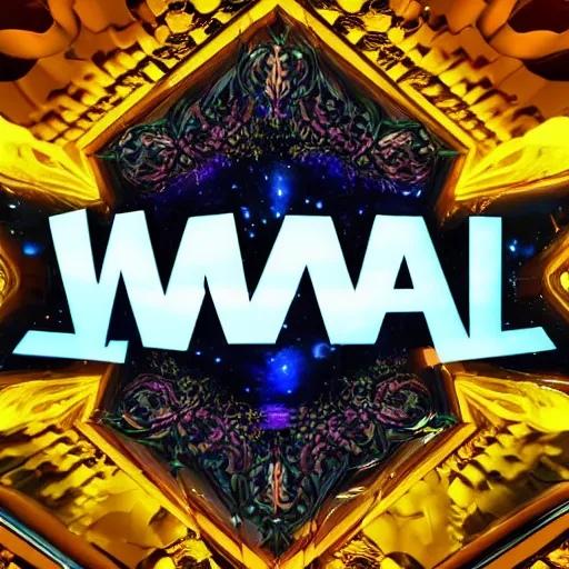 Image similar to a and w vaporwave logo, digital art, cosmic, 3 d high definition, trending on art station, photorealistic, high resolution, 8 k, octane, hyper detailed, insane details, intricate, elite, ornate, elegant trend, highly detailed and intricate, sharp focus, photography, unreal engine