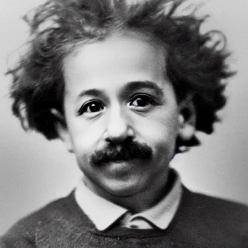 Image similar to the face of Albert Einstein at 5 year old