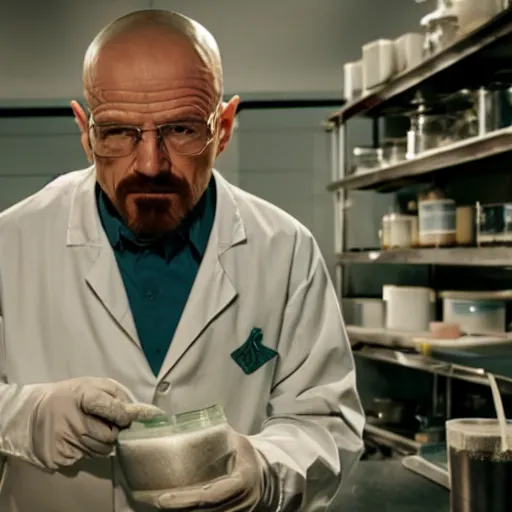 Walter white in his lab with Jesse Pinkman Cooking | Stable Diffusion