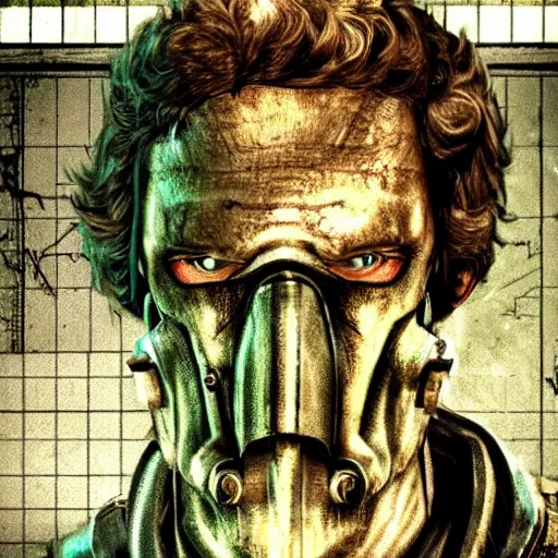 Image similar to Todd Howard in the style of fallout 3 game