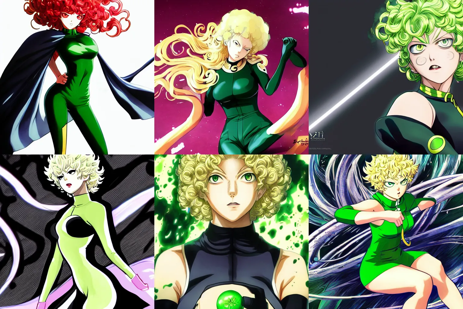 Image similar to Tatsumaki from One Punch Man, art by Ross Tran, by Yusuke Murata, 4k wallpaper, digital art, highly detailed