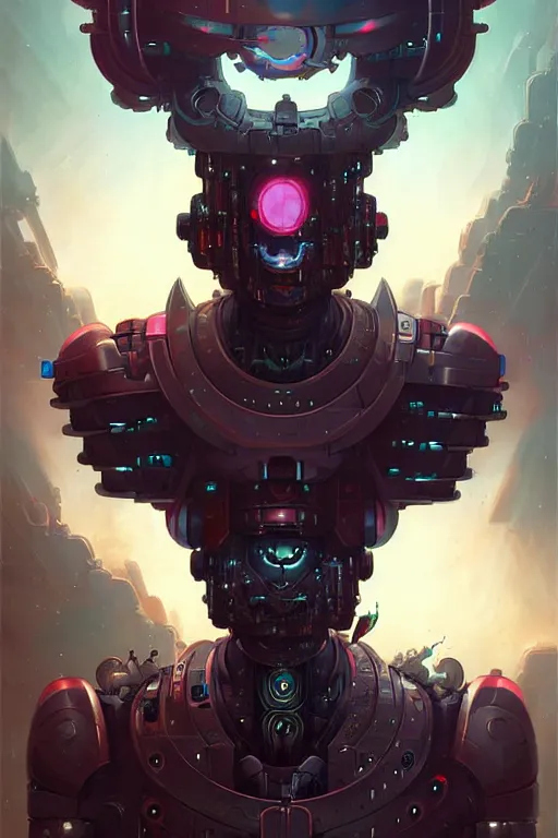 Image similar to Cyberpunk Biomechanical Galactus by Peter Mohrbacher