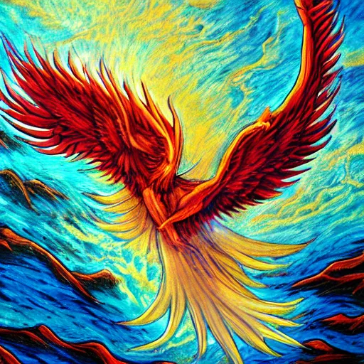 Image similar to water phoenix,. realistic, high. detail