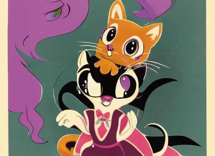 Image similar to littlest pet shop cat illustration by harold von schmidt