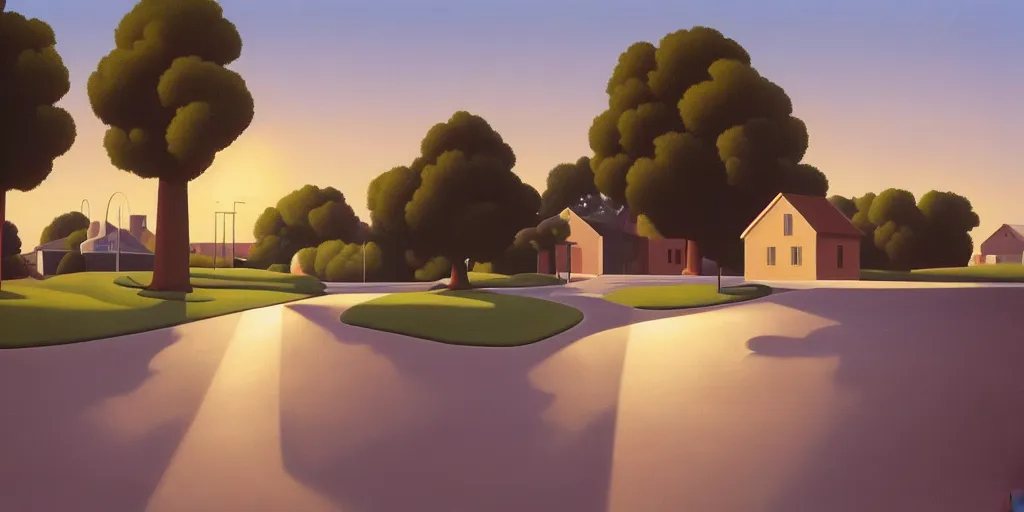 Prompt: the sign, summer evening, kenton nelson