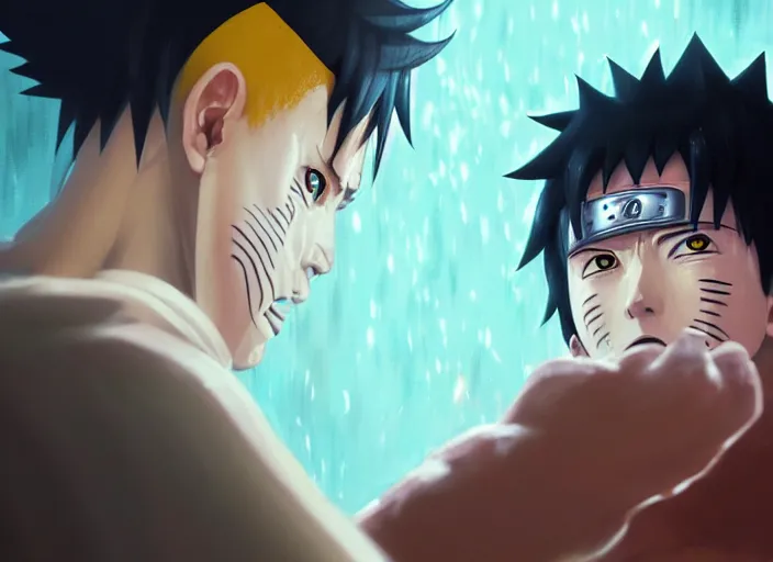 Prompt: highly detailed portrait of naruto uzumaki with black hair behind bars in prison punching a wall, unreal engine, fantasy art by greg rutkowski, loish, rhads, ferdinand knab, makoto shinkai and lois van baarle, ilya kuvshinov, rossdraws, tom bagshaw, global illumination, radiant light, detailed and intricate environment