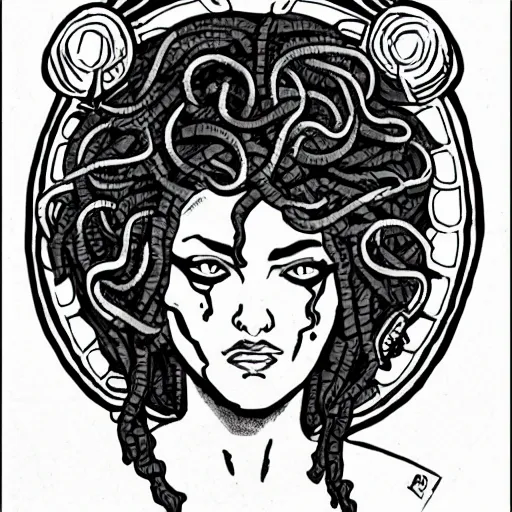 Prompt: medusa as donald trump