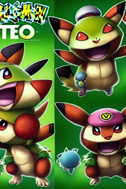 Image similar to teemo, a pokemon trading card of teemo, highly detailed pokemon trading card screenshot