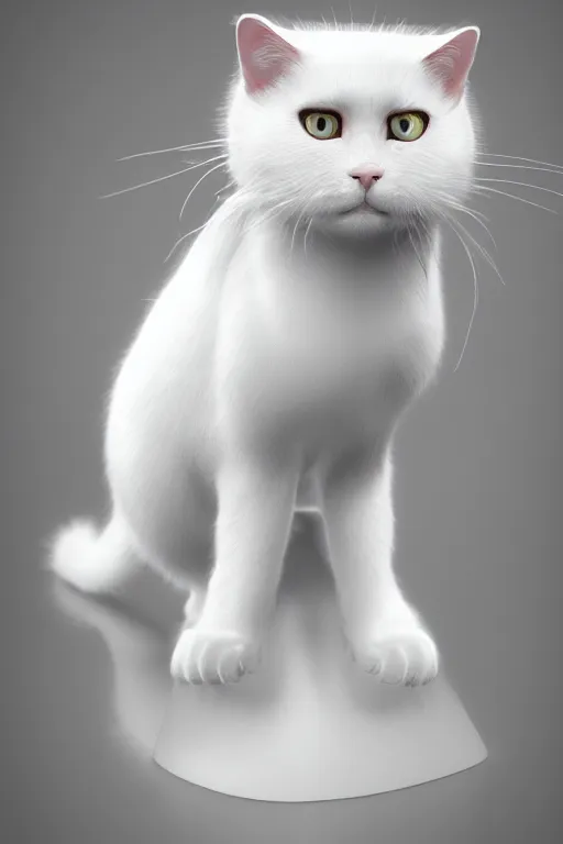 Prompt: a white cat wearing a formal overcoat, hyperrealistic, concept art, octane render, unreal engine 5, trending on DeviantArt, highly detailed, high quality, 8K, soft lighting, cute, studio background, studio lighting, realistic face, trending on Artstation, elegant clothes, profile picture