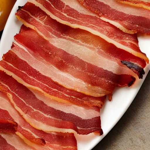 Prompt: picture of italian style bacon, 4 k, well lit