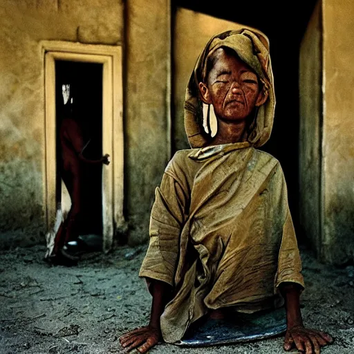 Image similar to war is over, photo by steve mccurry