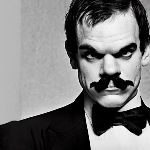 Prompt: michael c. hall as gomez addams