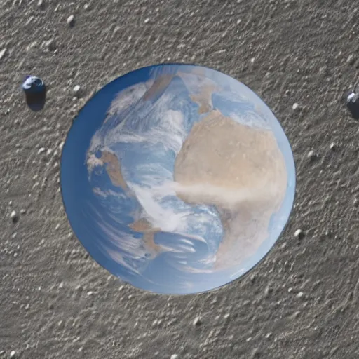 Image similar to satellite view of a round earth from above