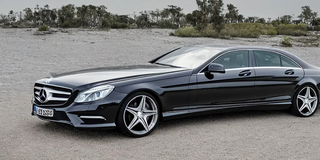 Image similar to a mercedes made of diamonds, very luxurius, premium