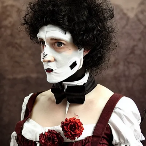 Prompt: clockwork cyborg vampire french aristocrat, powdered wig, gears, prosthetics, full - body