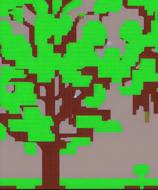 Image similar to video game tree pixelated full tree