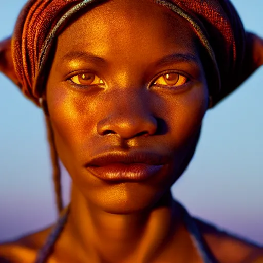 Image similar to photographic portrait of a stunningly beautiful renaissance dogon tribe female in soft dreamy light at sunset, contemporary fashion shoot, by edward robert hughes, annie leibovitz and steve mccurry, david lazar, jimmy nelsson, breathtaking, 8 k resolution, extremely detailed, beautiful, establishing shot, artistic, hyperrealistic, beautiful face, octane render