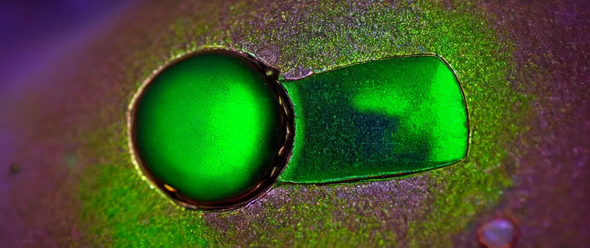 Image similar to high quality close-up photo scarab!! crystal iridescent gorgeous hyperdetailed moody green lighting low angle hd 8k sharp shallow depth of field