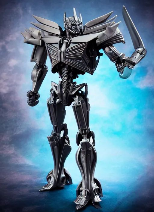 Image similar to Transformers Decepticon skeletor action figure from Transformers: Kingdom, symmetrical details, by Hasbro, Takaratomy, tfwiki.net photography, product photography, official media